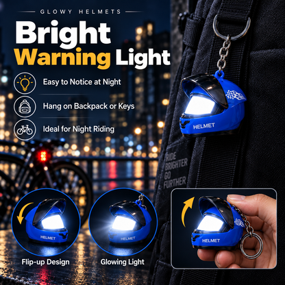 Glowy Helmet — Mini LED Motorcycle Helmet Keychain