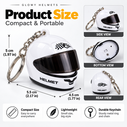 Glowy Helmet — Mini LED Motorcycle Helmet Keychain