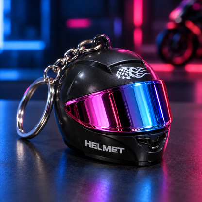 Glowy Helmet — Mini LED Motorcycle Helmet Keychain