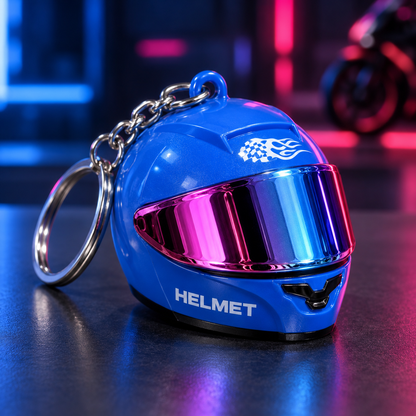 Glowy Helmet — Mini LED Motorcycle Helmet Keychain